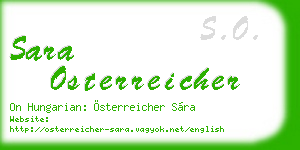 sara osterreicher business card